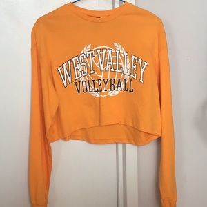 Long sleeve orange top